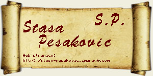 Staša Pešaković vizit kartica